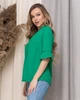 Жіноча базова блуза з рюшами на рукавах Uaclothes 56 Зелений (like33911-143171393) - изображение 3