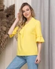 Жіноча базова блуза з рюшами на рукавах Uaclothes 42 Жовтий (like33913-143191364) - изображение 3