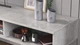 Тумба под ТВ Невада Ferrum-decor 45x100x38 Черный металл ДСП Бетон 16 мм (FRD-106719) - изображение 2