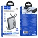 Павербанк HOCO Q39 20000 mAh 22.5W USB/Type-C с быстрой зарядкой PD20W+QC3.0 и встроенными кабелями Type-C/Lightning Grey - изображение 6