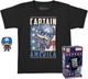Набір Funko Pop Марвел Капітан Америка Marvel Captain America з футболкою 4 см FP M CA TS L - зображення 1