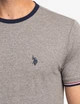 Футболка хлопковая мужская U.S. Polo Assn 11D225-2X00A(HEATHER GRAY) XL Серая (786660958263) - изображение 4