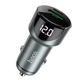 Автомобильное зарядное устройство HOCO Z42 Light road Type-C PD20W / USB QC3.0, Metal Gray - изображение 3