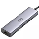 USB HUB UGREEN CM512 Type-C to 2*USB3.0/HDMI/RJ45/SD&TF/PD port Converter, Gray - зображення 1