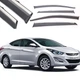 Дефлектори вікон вітровики Benke для Hyundai Elantra 2011-2016 Хром Молдинг Нержавіюча сталь 3D (BHYET1223-W/S(165-166) - изображение 1