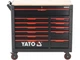 Шкаф-тележка для инструментов на 4 колесах с 12 ящиками, 113x 100x 48 см, 2 замка YATO (YT-09005) - изображение 5