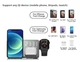 Беспроводная зарядная док станция для apple айфона часов наушников 3 в 1 докстанция с часами и термометром QINETIQ Mirror clock 30W W669 беспроводная зарядка на айфон iphone airpods iwatch эпл вотч 1-10 series + adapter 18W - изображение 12