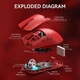 Мышь ATTACK SHARK X11 Red Беспроводная Игровая (2.4G, Bluetooth), PAW3311, 22000 DPI - изображение 5