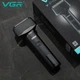 Акумуляторна електробритва для гоління обличчя з USB та IPX5 VGR V-371 Pro Чорний + Щіточка для очищення - изображение 3