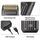 Акумуляторна електробритва для гоління бороди та вусів з USB VGR V-363 Pro Чорний + Щіточка для чищення - изображение 4