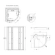 Душевая кабина Lidz Latwa SC90x90.SAT.LOW.GR, стекло тон. 4 мм + Lidz Душевой поддон KAPIELKA ST90x90x15 - изображение 2