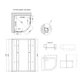 Lidz Latwa SC90x90.SAT.MID.FR Душевая кабина полукруглая, стекло Frost 4 мм + Lidz Душевой поддон KAPIELKA ST90x90x26, с панелью - изображение 2