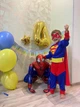 Дитячий костюм супермен комбінезон маска пояс накидка для хлопчика для дітей супермена розмір S на зріст 100-116 см марвел - зображення 2