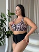 Купальник раздельный женский Plus size Ghazel леопардовый 3ХL (SW1573) - изображение 3