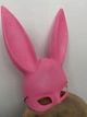 Милі вуха зайця RESTEQ, Маска кролика PlayBoy, рожева блискуча 36см - зображення 5
