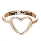 Кольцо best friends с сердцем кольцо для подруг сердце золотой цвет - изображение 1