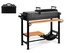 Мангал гриль BBQ Smoke House Garden комплектация "Optimum" 1200х600х850 мм на 20 шампуров с казаном и крышкой BBQ сталь и жаростойкая эмаль - изображение 1