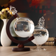 Барометр Штормгласс большой, Storm glass на тёмной деревянной подставке - изображение 2