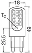 Светодиодная лампа Osram PIN40 CL 4,2W 470Lm 2700K G9 (4058075432390) - изображение 5