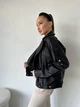 Жіноча куртка колір чорний 42-46 oversized (710) - зображення 7
