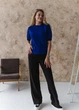 Женская футболка вязаная ART KNIT синяя, M 040599 - изображение 2