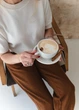 Женская футболка вязаная ART KNIT молочная, L 040575 - изображение 2