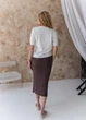 Женская футболка вязаная ART KNIT молочная, L 040575 - изображение 3