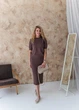 Женская футболка вязаная ART KNIT шоколад, M 040583 - изображение 5