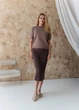 Жіноча футболка в'язана ART KNIT тауп, L 040601 - зображення 3