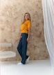 Женская футболка вязаная ART KNIT горчичная, S 040590 - изображение 6