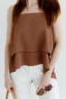 Топ з воланами коричневий ART KNIT Fashion, One Size 040443 - зображення 6