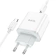 Мережевий зарядний пристрій з кабелем HOCO C104A Stage single port PD20W charger set (Type-C to Type-C) (EU) White (6931474782915) - зображення 3