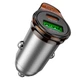 Автомобильное зарядное устройство Hoco NZ16A (адаптер, USB, Type-C, 12-24V, 43 W, быстрая зарядка) - Серый - изображение 7