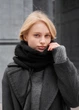 Женский Шарф Черный Стаф Однотонный Базовый Зимний Staff Black Универсальный (312886) - изображение 3