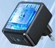 Бічний настінний Зарядний пристрій Блок живлення для телефону BK306 35W USB QC3 + Type-C Зарядка для Samsung, iPhone, Xiaomi, Redmi, Huawei, Realme Придиванний Black - зображення 6