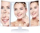 Настільне кругле дзеркало для макіяжу з підсвічуванням Led Miror потрійне - зображення 2