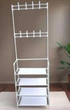 Напольная вешалка для одежды с полками и крючками 154×60×29,5 см белая - изображение 8