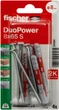 Дюбель Fischer DuoPower 8 х 65 мм S із шурупом 2 шт (537664) - зображення 2