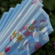 Веер складной в китайском стиле Голубой - изображение 3