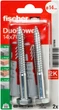 Дюбель Fischer DuoPower 14 х 70 мм S с шурупом 2 шт (537666) - изображение 2