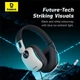 Ігрові дротові навушники Baseus GoPlay 1 + Max Gaming Wired Headphones |7.1 VSS, геймерські, подвійні 40-мм динаміки, з'ємний мікрофон, чутливість 102 дБ, підсвітка| Біло-чорний - зображення 9