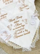 Крыжма для мальчика + носки + мешочек Family Tradition велюровая махра с вышивкой и кружевом 100х100 см белые Ангелы Даниэля - изображение 3