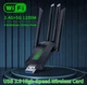 Двухдиапазонный адаптер Vaorlo Wi-Fi 1200 Мбит/с 2.4/5 ГГц - изображение 4