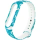 Силиконовый ремешок с рисунком для Xiaomi Mi Band 5 / 6 Голубой узор / Бирюзовый - изображение 3