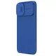 Карбоновая накладка Nillkin CamShield Pro Magnetic для Apple iPhone 16 (6.1") Blue - изображение 2