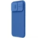 Карбоновая накладка Nillkin CamShield Pro Magnetic для Apple iPhone 15 Pro Max (6.7") Blue - изображение 4