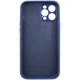 Чехол Silicone Case Full Camera Protective (AA) NO LOGO для Apple iPhone 12 Pro Max (6.7") Синий / Deep navy Без бренда - изображение 4