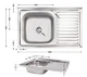 Кухонна мийка Brinex 5080-L 0.6 мм, накладна BRIN5080LSAT06 - зображення 7