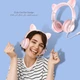 Наушники для детей Bluetooth Hoco W36 Cat EAR с микрофоном 3.5 мм розовые - зображення 7