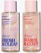 Набор: Спрей для тела Glazed Fresh & Clean и Glazed Warm & Cozy (по 236 мл каждый) Victoria's Secret Pink - изображение 1